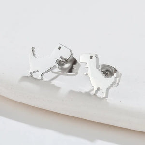 Google 404 Error No Internet Connection 8-Bit Dinosaur Game Earrings [Really styling earrings!]