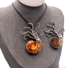 Load image into Gallery viewer, 1 piece Ammonite Necklace [I Love wearing this as a Necklace]