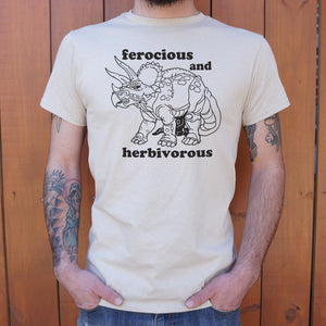 Ferocious And Herbivorous T-Shirt (Mens) [Great sweater for those Herbivores!] - Tiny T-Rex Hands