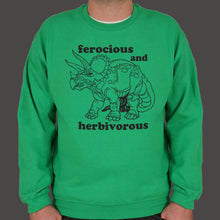 Load image into Gallery viewer, Ferocious And Herbivorous Sweater [Great sweater for those Herbivores!] - Tiny T-Rex Hands