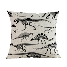 Load image into Gallery viewer, Prehistoric Skeletons Of Dinosaurs And Fossils Pillow Case [Decorate your bedroom in style!] - Tiny T-Rex Hands