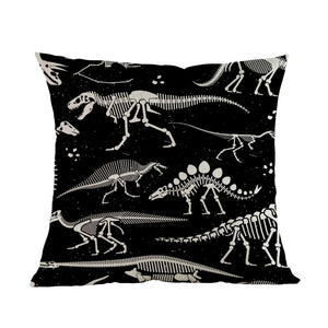 Prehistoric Skeletons Of Dinosaurs And Fossils Pillow Case [Decorate your bedroom in style!] - Tiny T-Rex Hands