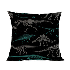 Prehistoric Skeletons Of Dinosaurs And Fossils Pillow Case [Decorate your bedroom in style!] - Tiny T-Rex Hands