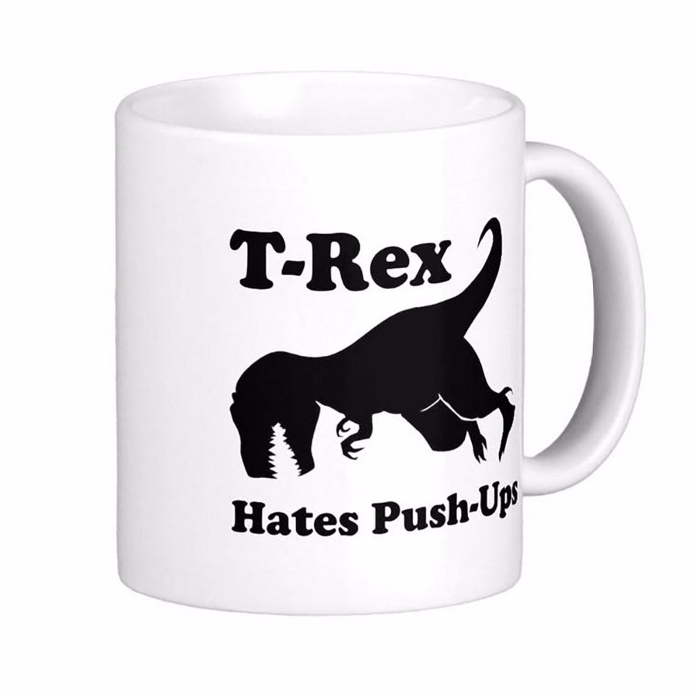 T.Rex Hates Push-Ups T-Shirt (Mens)[1! Or half! Or not
