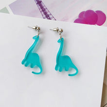 Load image into Gallery viewer, Cute Little Dinosaur Earrings Acrylic Clear [Beautiful Dino Earrings!] - Tiny T-Rex Hands