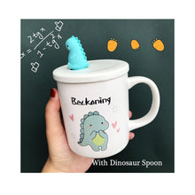 Load image into Gallery viewer, Dinosaur Mug with Lid 12oz Mug Tea Rex [Beckoning my way into your heart!] - Tiny T-Rex Hands