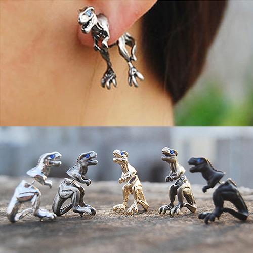 1 Pc Earrings Dinosaur T-rex Earring [T-Rex's on my ears! Rawwwrrrr!] - Tiny T-Rex Hands