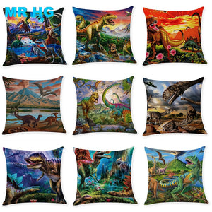 Dinosaur pillowcases that have a one side printing! [Awesome Dinosaur prints and colorful pillows!] - Tiny T-Rex Hands