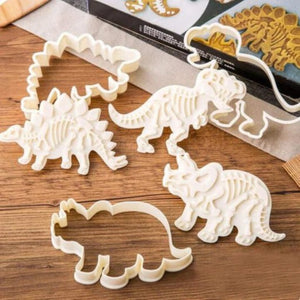 6-piece Set 3D Dinosaur Biscuit Mold Cutter [Aint no cookies without a Dinosaur Mold!] - Tiny T-Rex Hands