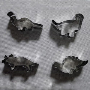 4Pcs Dinosaur Cookie Cutter Stainless Steel Mold [A must for Cookie Dough!] - Tiny T-Rex Hands