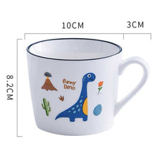 Load image into Gallery viewer, Nordic Porcelain Cute Dinosaur Oat Milk Cup [Great for teas and cereal!] - Tiny T-Rex Hands