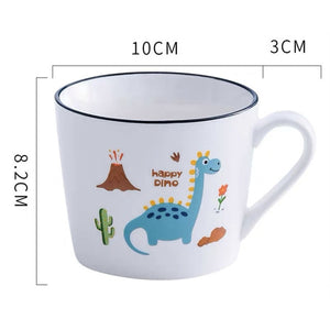Nordic Porcelain Cute Dinosaur Oat Milk Cup [Great for teas and cereal!] - Tiny T-Rex Hands