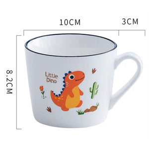 Nordic Porcelain Cute Dinosaur Oat Milk Cup [Great for teas and cereal!] - Tiny T-Rex Hands