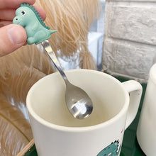 Load image into Gallery viewer, Dino Coffee Mug With Lid Free Spoon [Stir Your Drink Too!] - Tiny T-Rex Hands