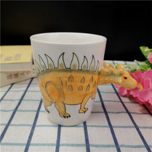 Load image into Gallery viewer, Dinosaur Handcrafted Ceramic Water Cup [The Dinosaur Head Is The Handle!] - Tiny T-Rex Hands