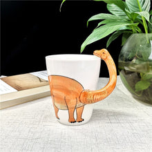 Load image into Gallery viewer, Dinosaur Handcrafted Ceramic Water Cup [The Dinosaur Head Is The Handle!] - Tiny T-Rex Hands