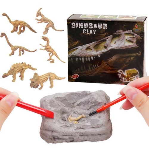 1Pc New Mini Dinosaur Excavation Kit [Dig Up The Skeleton Remains!] - Tiny T-Rex Hands