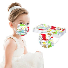 Load image into Gallery viewer, 10pc Cute Disposable Kids Mask With Cartoon Dinosaur [What An Awesome Disposable Mask!] - Tiny T-Rex Hands