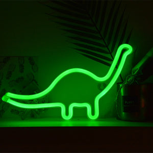 Dinosaur Neon Light [A great Night Light!] - Tiny T-Rex Hands