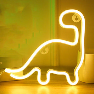Dinosaur Neon Light [A great Night Light!] - Tiny T-Rex Hands