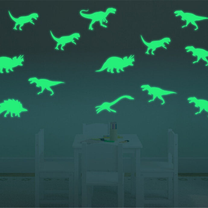 9Pcs Glow In The Dark Dinosaurs Ceiling Stickers [Glows In The Dark!] - Tiny T-Rex Hands