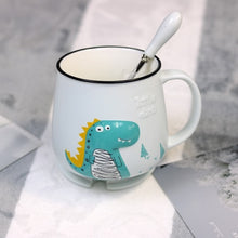 Load image into Gallery viewer, 3D Cartoon Dinosaur Crocodile Coffee Cup With Spoon [Dinosaur Mug With Spoon!] - Tiny T-Rex Hands