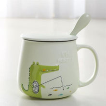 Load image into Gallery viewer, 3D Cartoon Dinosaur Crocodile Coffee Cup With Spoon [Dinosaur Mug With Spoon!] - Tiny T-Rex Hands