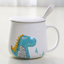 Load image into Gallery viewer, 3D Cartoon Dinosaur Crocodile Coffee Cup With Spoon [Dinosaur Mug With Spoon!] - Tiny T-Rex Hands