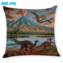 Load image into Gallery viewer, Dinosaur pillowcases that have a one side printing! [Awesome Dinosaur prints and colorful pillows!] - Tiny T-Rex Hands