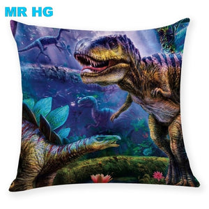 Dinosaur pillowcases that have a one side printing! [Awesome Dinosaur prints and colorful pillows!] - Tiny T-Rex Hands