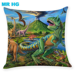 Dinosaur pillowcases that have a one side printing! [Awesome Dinosaur prints and colorful pillows!] - Tiny T-Rex Hands