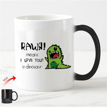 Load image into Gallery viewer, Rawr Means I love You In Dinosaur Coffee Mug [I love you!] - Tiny T-Rex Hands