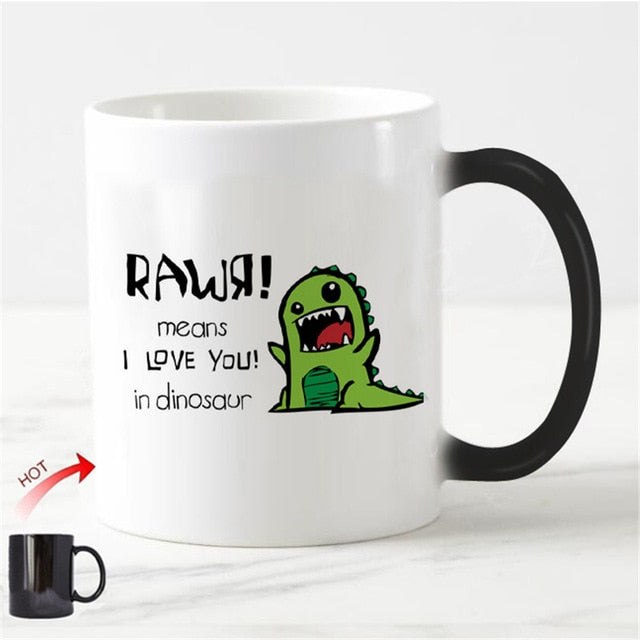 Rawr Means I love You In Dinosaur Coffee Mug [I love you!] - Tiny T-Rex Hands