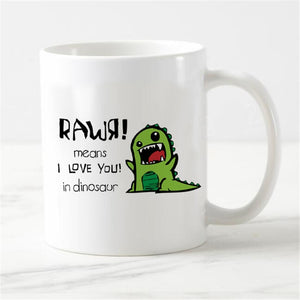 Rawr Means I love You In Dinosaur Coffee Mug [I love you!] - Tiny T-Rex Hands