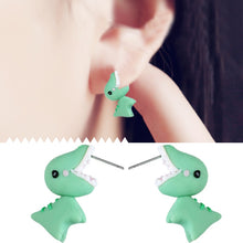 Load image into Gallery viewer, Soft Pottery Dinosaur Earrings [Great Dinosaur Earrings!] - Tiny T-Rex Hands