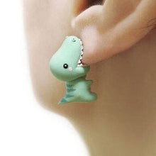 Load image into Gallery viewer, Soft Pottery Dinosaur Earrings [Great Dinosaur Earrings!] - Tiny T-Rex Hands