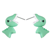 Load image into Gallery viewer, Soft Pottery Dinosaur Earrings [Great Dinosaur Earrings!] - Tiny T-Rex Hands