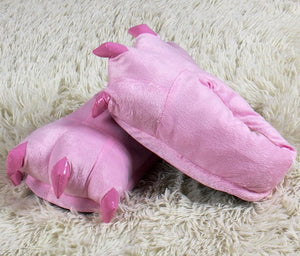 Winter children dinosaur feet home shoes [Great for those cozy times!] - Tiny T-Rex Hands