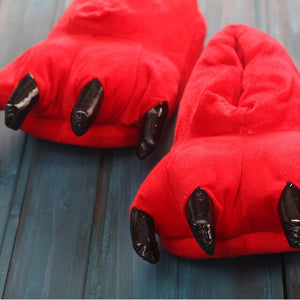 Winter children dinosaur feet home shoes [Great for those cozy times!] - Tiny T-Rex Hands