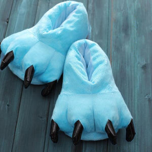 Winter children dinosaur feet home shoes [Great for those cozy times!] - Tiny T-Rex Hands