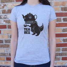 Load image into Gallery viewer, Tea Rex T-Shirt (Ladies)[One lump or two?!] - Tiny T-Rex Hands